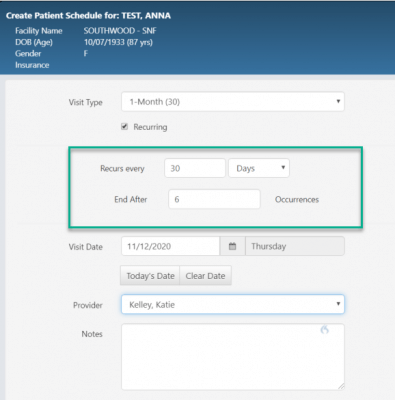 scheduling window